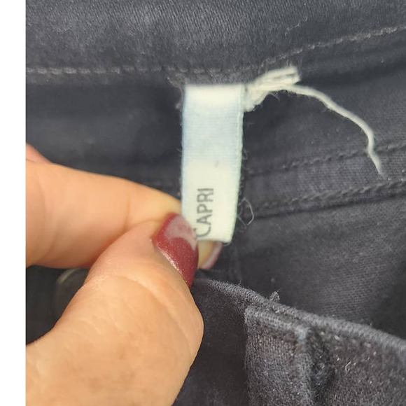 Rag & Bone Capri Cropped Mid Rise Ankle Jeans in Black Size 30 - Picture 9 of 10